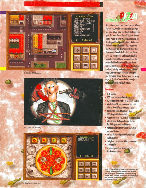 Pizza Tycoon — box-2D-back (DE)