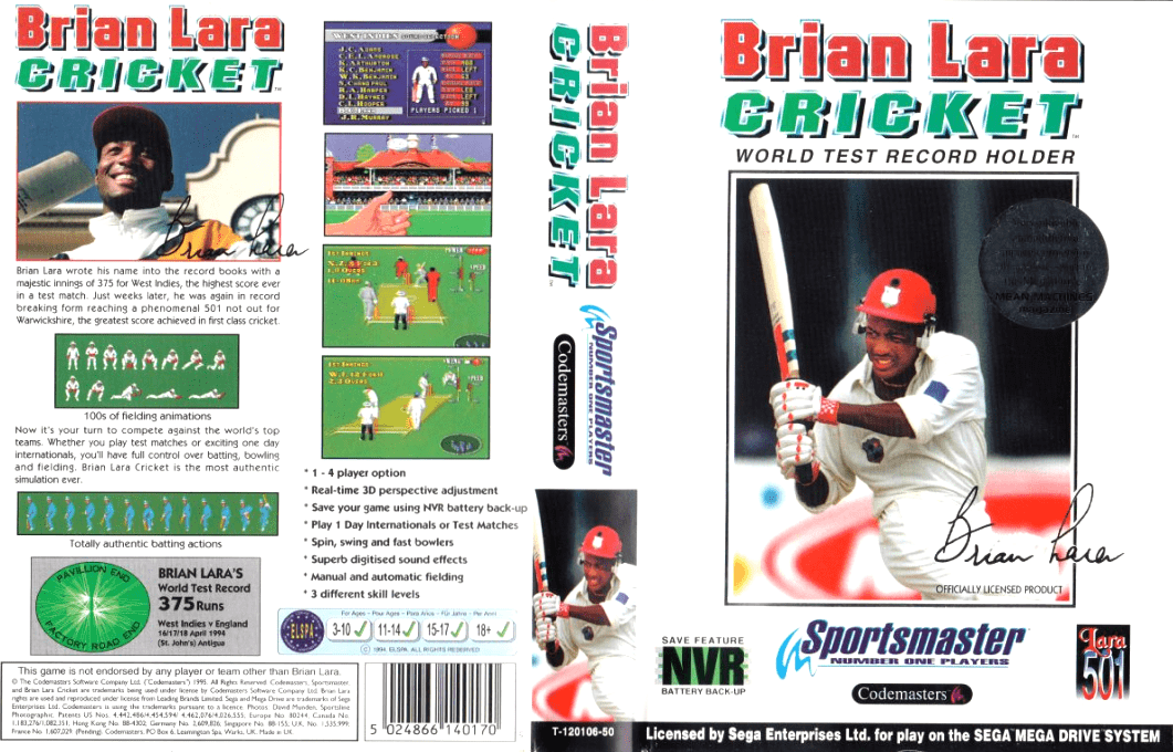 Brian Lara Cricket — box-texture (EU)