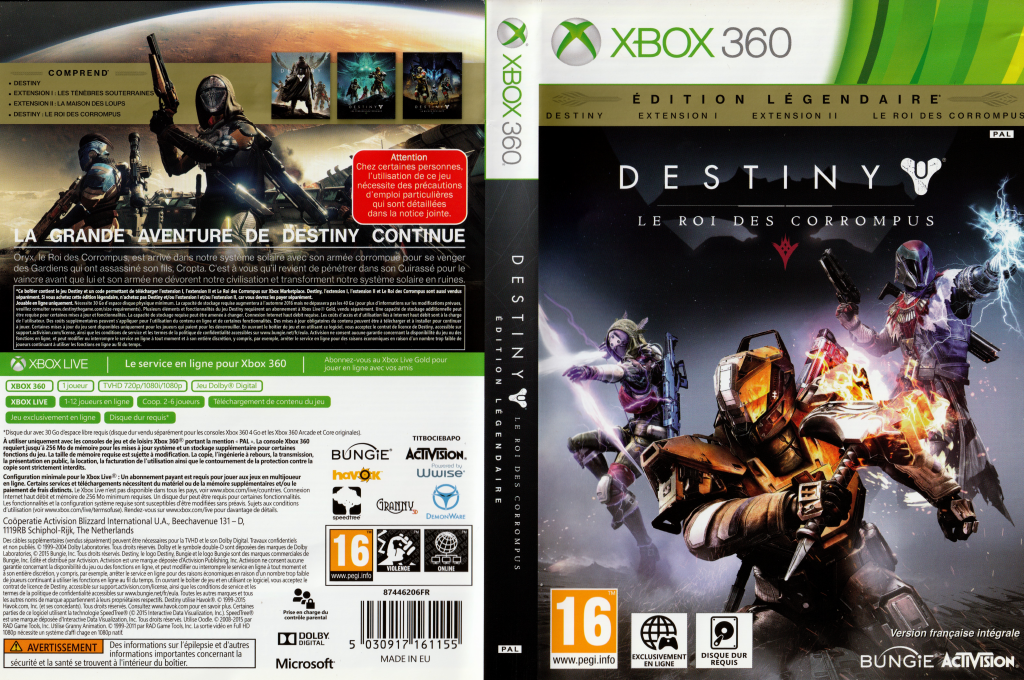 Destiny Extension 3 - Le Roi Des Corrompus — box-texture (FR)