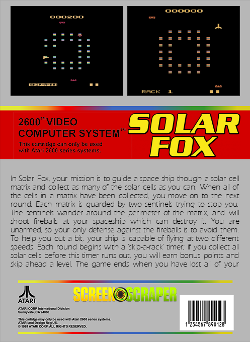 Solar Fox — box-2D-back (SS)