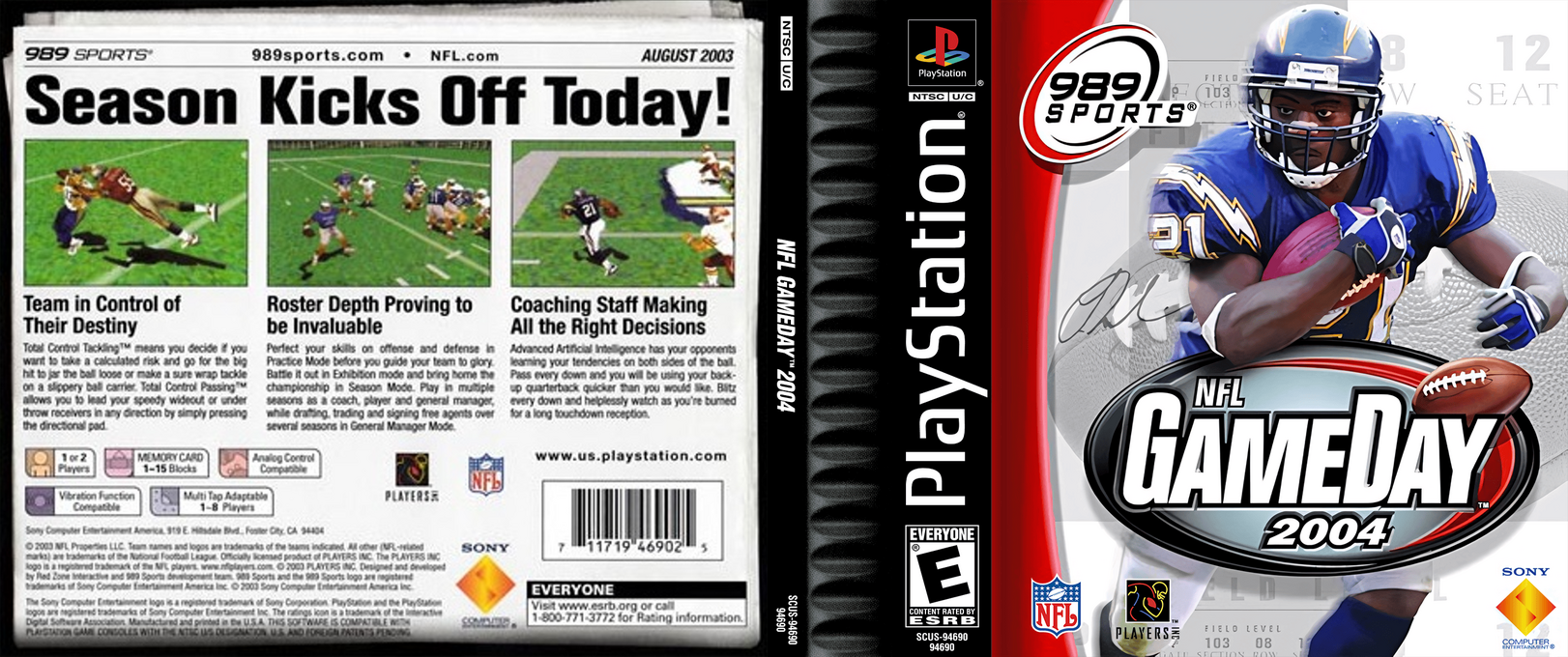 NFL GameDay 2004 — box-texture (US)