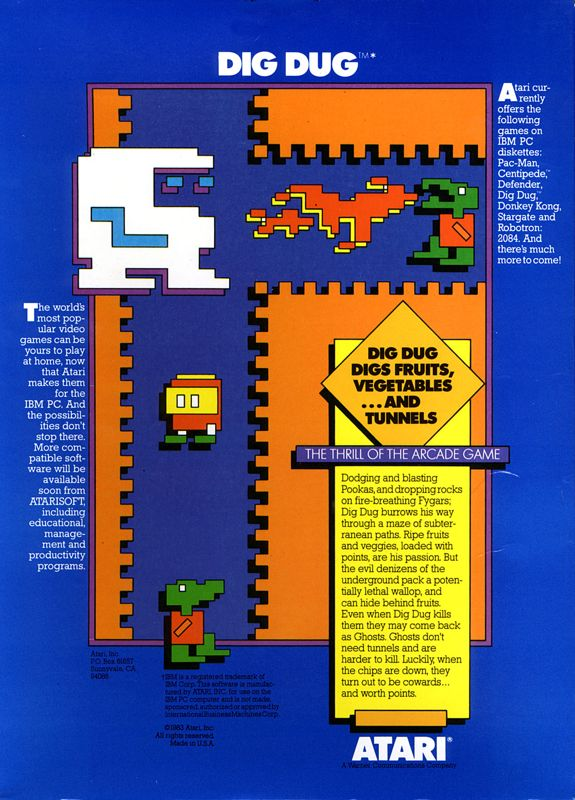 Dig Dug — box-2D-back (US)