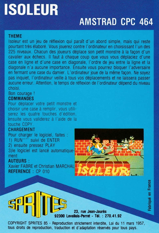 Isoleur — box-2D-back (FR)