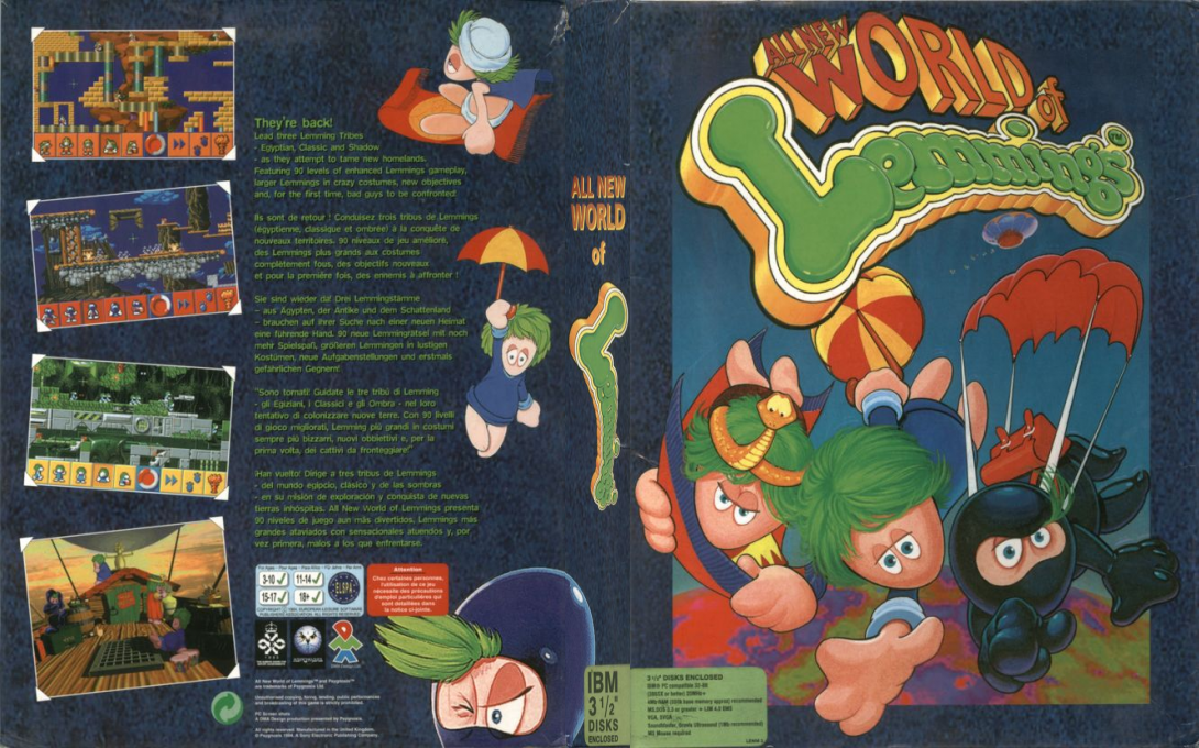 All New World of Lemmings — box-texture (EU)