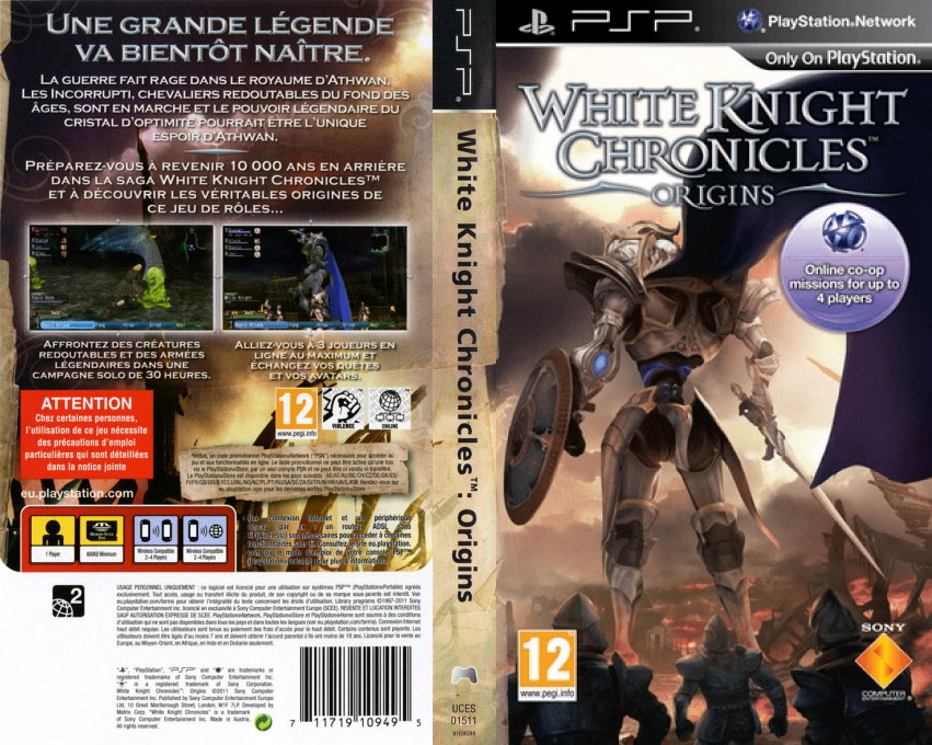 White Knight Chronicles - Origins — box-texture (EU)