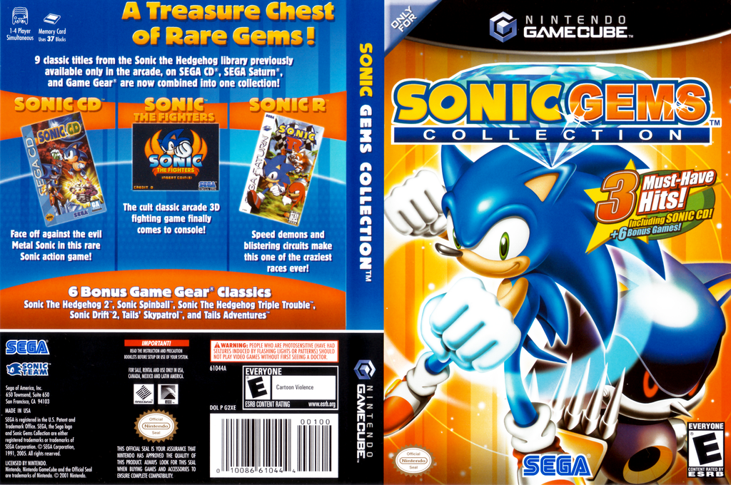 Sonic Gems Collection — box-texture (US)