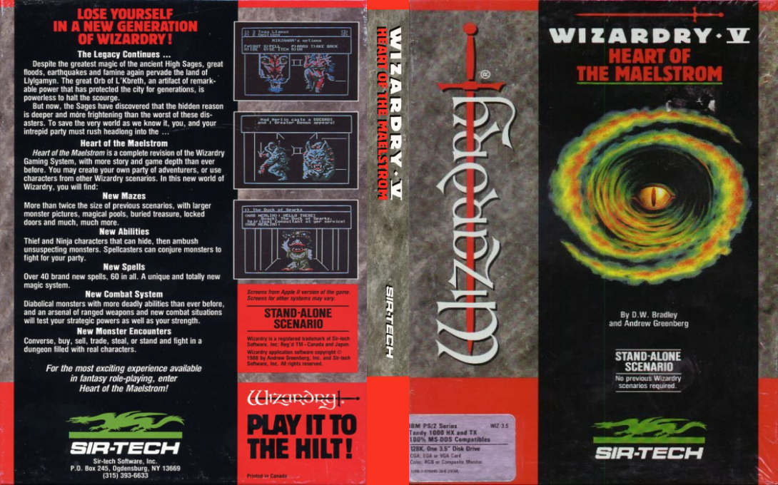 Wizardry 5 - Heart Of The Maelstrom — box-texture (US)