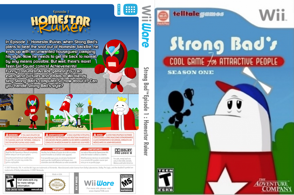 Strong Bad's Cool Game For Attractive People - Episode 1 - Homestar Ruiner — box-texture (US)
