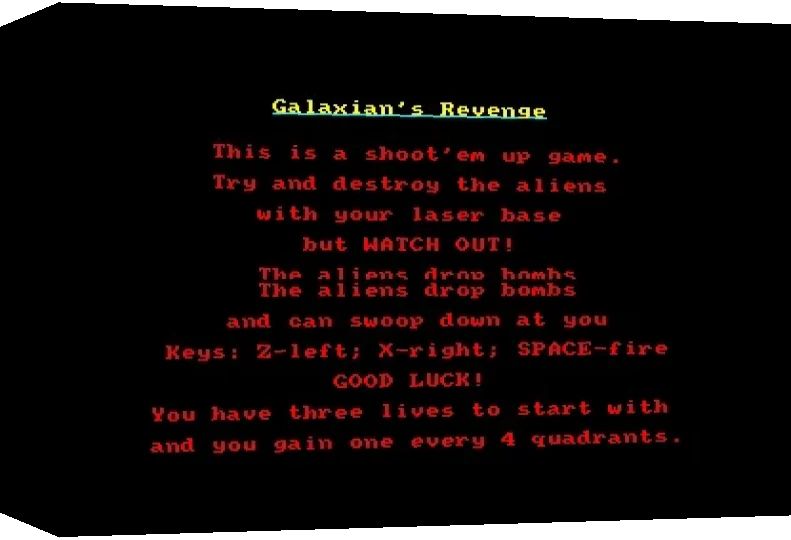 Galaxian's Revenge — box-3D (WOR)