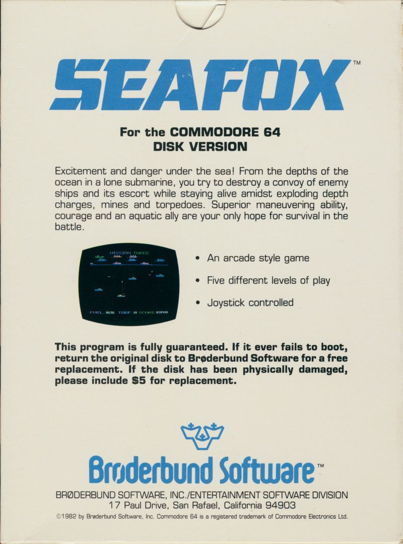 Seafox — box-2D-back (US)