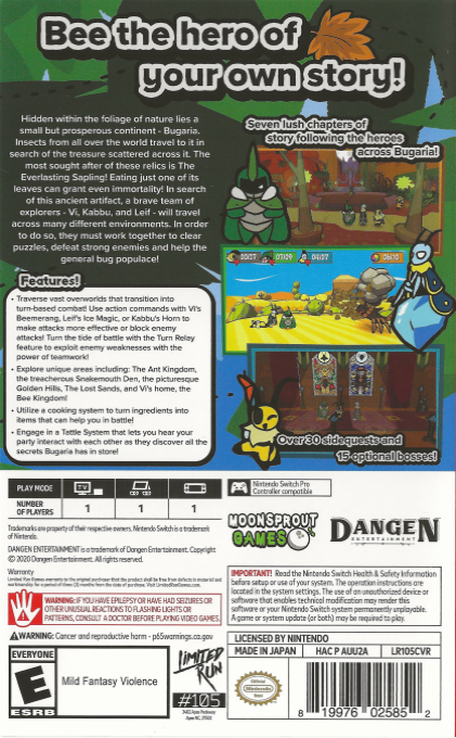Bug Fables - The Everlasting Sapling — box-2D-back (US)
