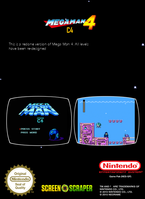 MegaMan IV : C4 — box-2D-back (SS)