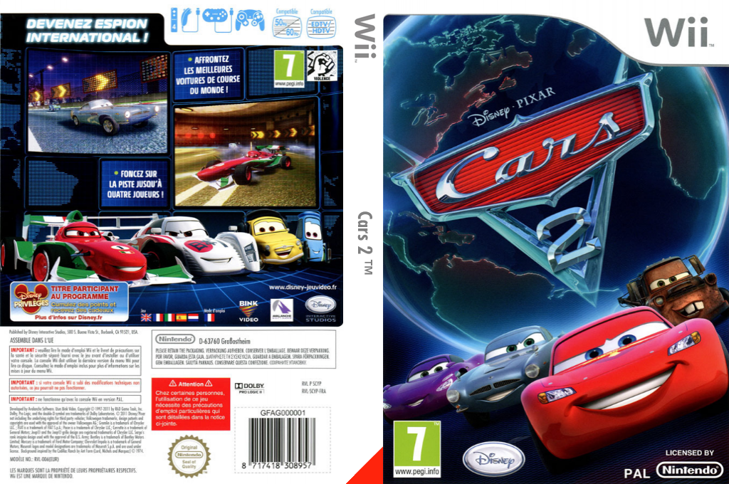 Disney-Pixar Arabalar 2 — box-texture (FR)