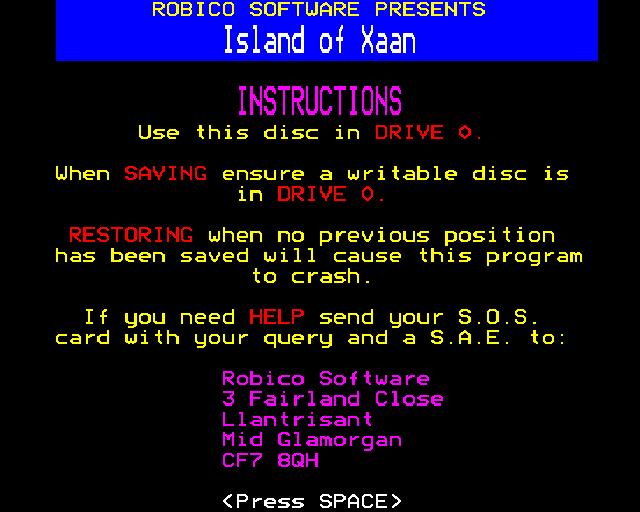 Island Of Xaan — sstitle (WOR)