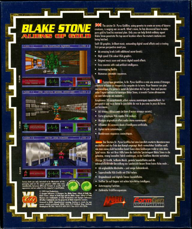 Blake Stone - Aliens Of Gold — box-2D-back (EU)