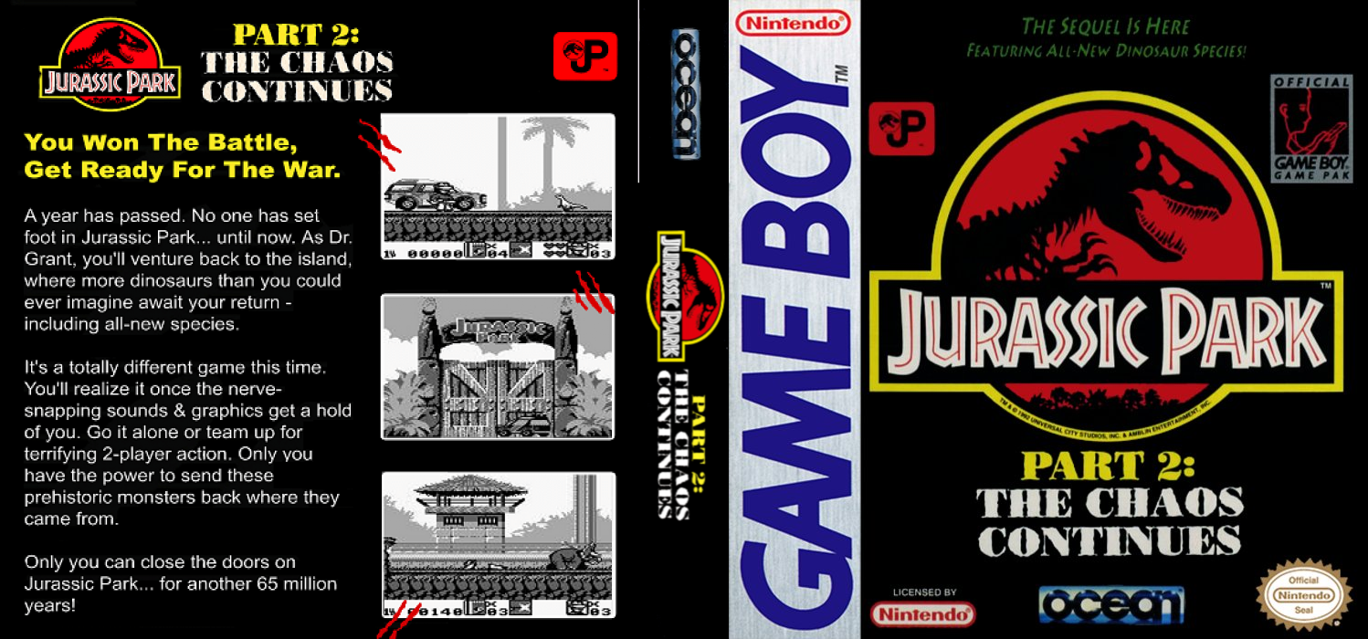 Jurassic Park Part 2 : The Chaos Continues — box-texture (US)