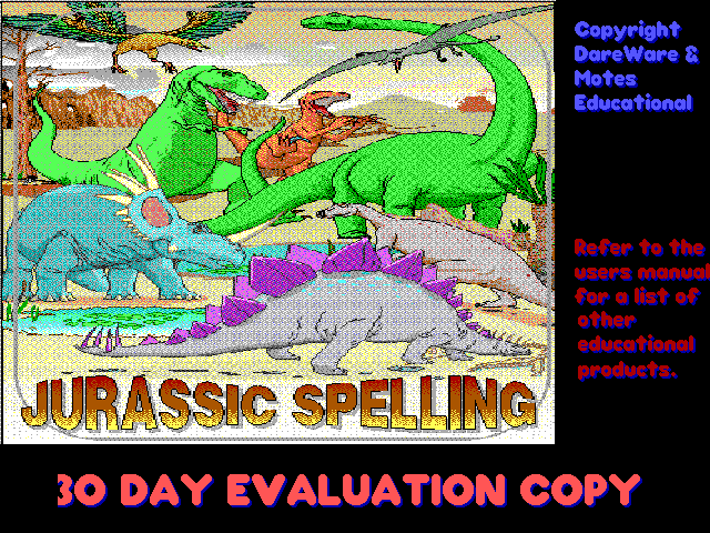 Jurassic Spelling box art