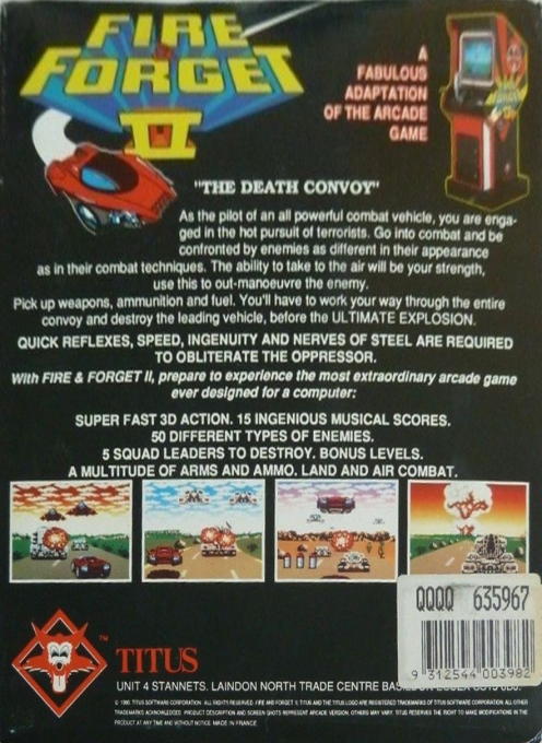 Fire & Forget II - The Death Convoy — box-2D-back (EU)