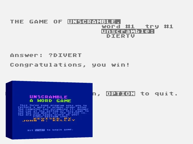 Unscramble - A Word Game — mixrbv2 (WOR)