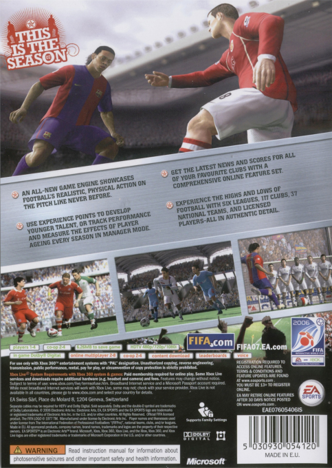 FIFA 07 Soccer — box-2D-back (UK)