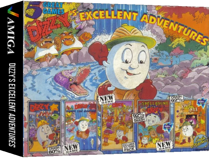 Dizzy's Excellent Adventures — box-3D (UK)