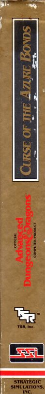 Advanced Dungeons & Dragons - Curse of the Azure Bonds - A Forgotten Realms Fantasy Role-Playing Epic, Vol.II — box-2D-side (US)