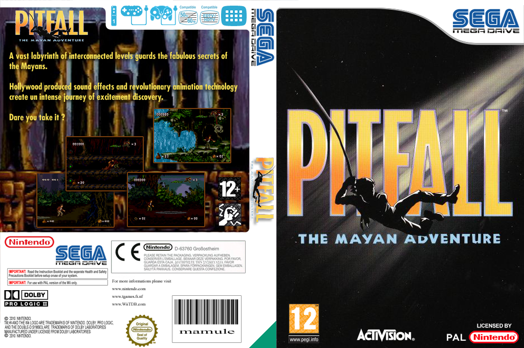 Pitfall : The Mayan Adventure — box-texture (EU)