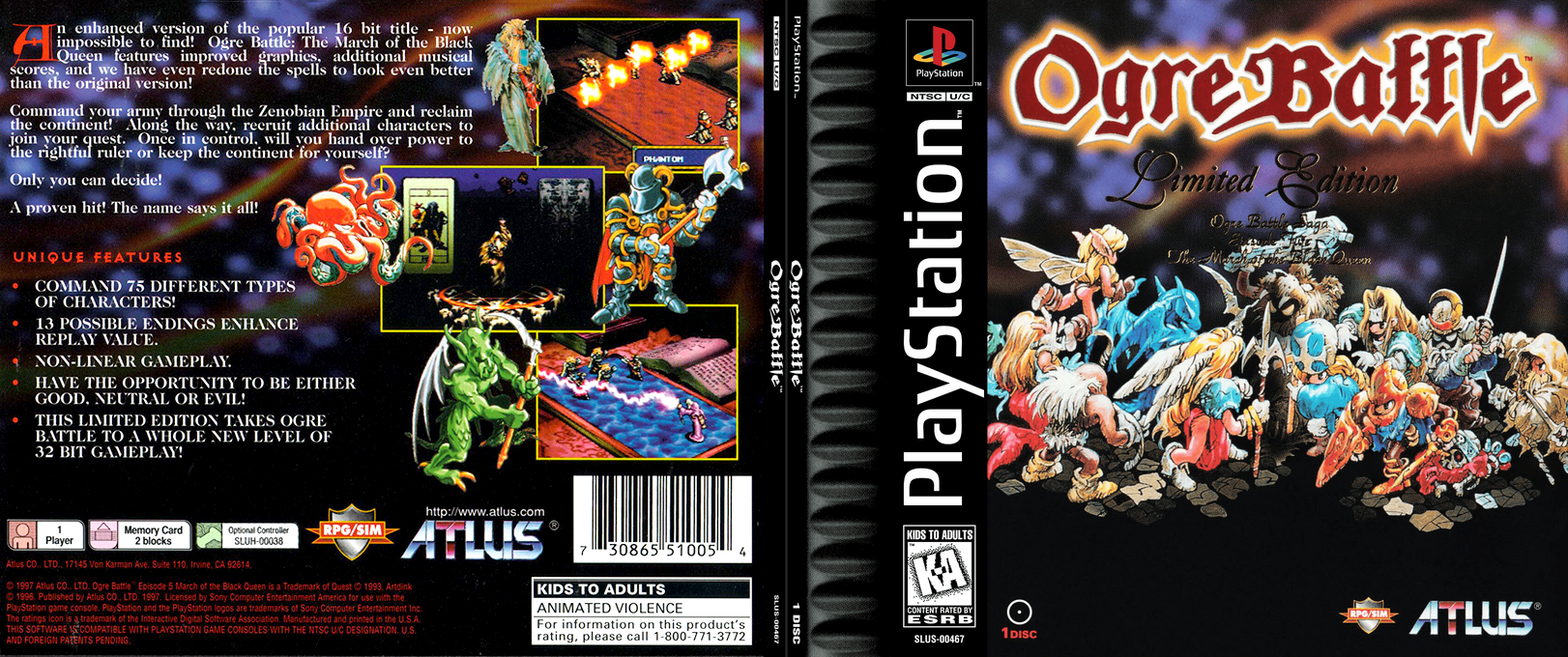 Densetsu no Ogre Battle — box-texture (US)