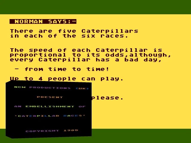 Catepillar Races — mixrbv2 (WOR)