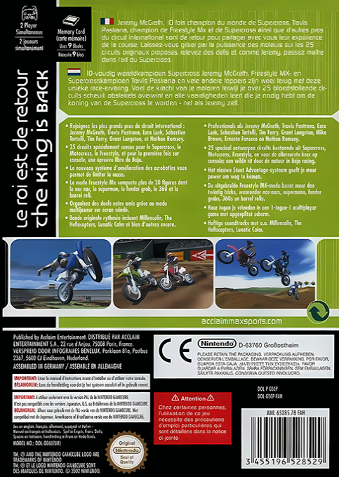 Jeremy McGrath Supercross World — box-2D-back (FR)