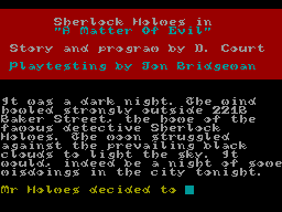 Sherlock Holmes - A Matter of Evil — ss (WOR)