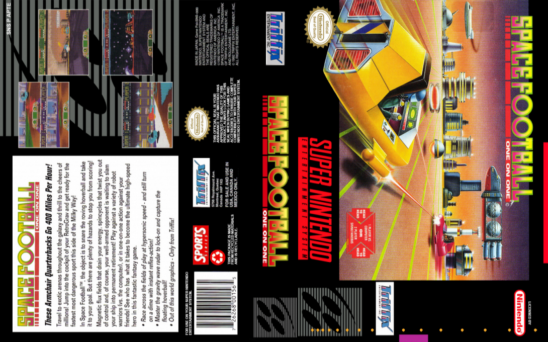 Space Football - One On One — box-texture (US)