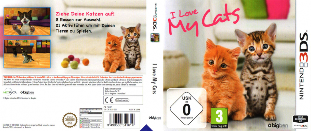I Love My Cats — box-texture (DE)