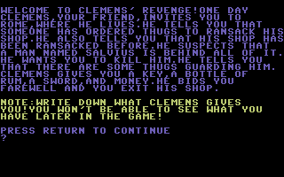 Clemen's Revenge — sstitle (WOR)