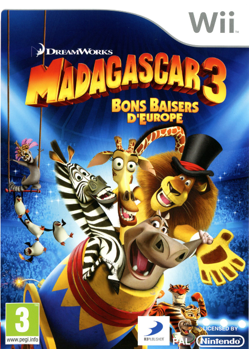 DreamWorks Madagascar 3 - The Video Game — box-2D (EU)