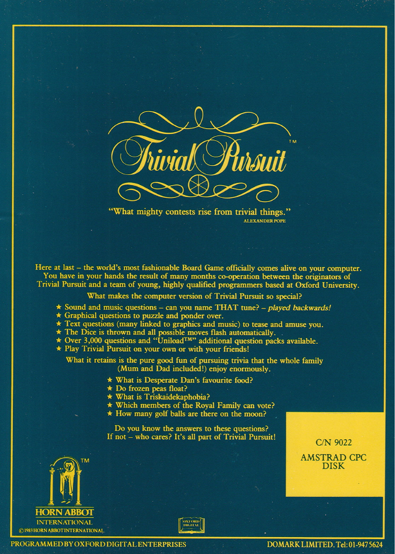 Trivial Pursuit - Genus Edition — box-2D-back (EU)