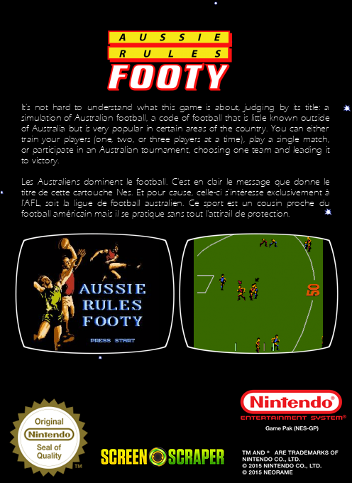 Aussie Rules Footy — box-2D-back (SS)