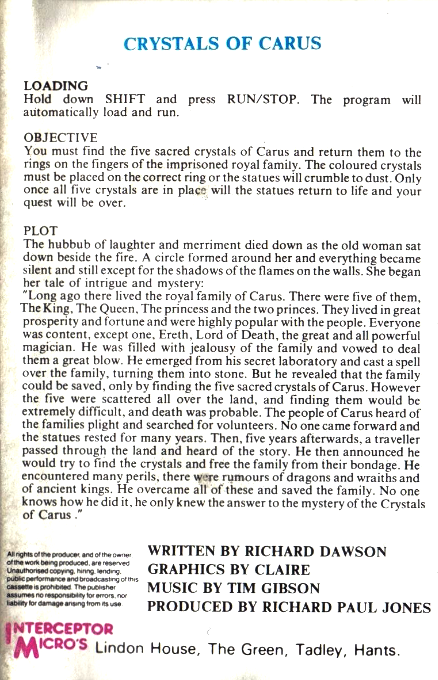 The Crystals of Carus — box-2D-back (EU)
