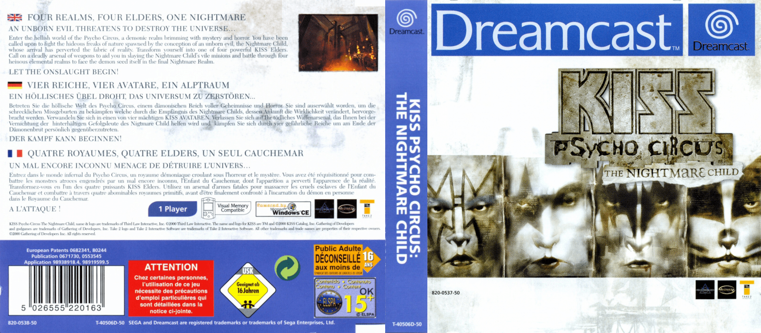 Kiss Psycho Circus - The Nightmare Child — box-texture (EU)