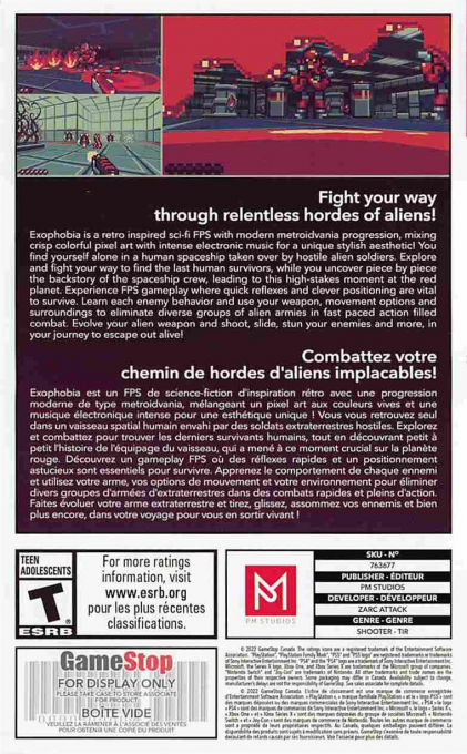 Exophobia — box-2D-back (US)