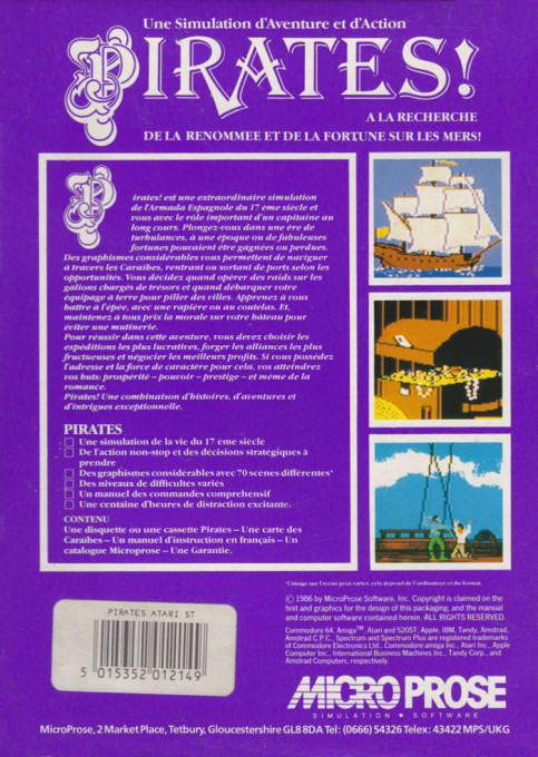 Pirates! — box-2D-back (FR)
