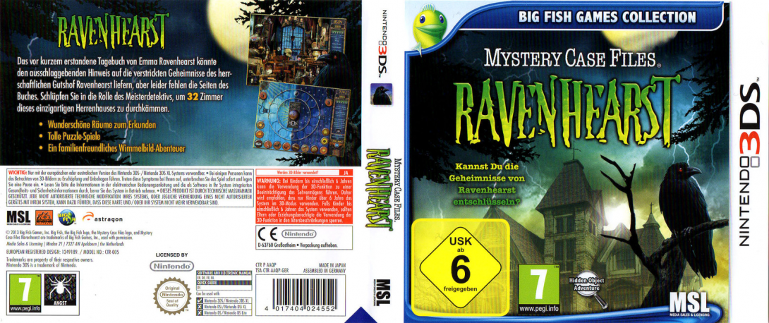 Mystery Case Files: Ravenhearst — box-texture (DE)