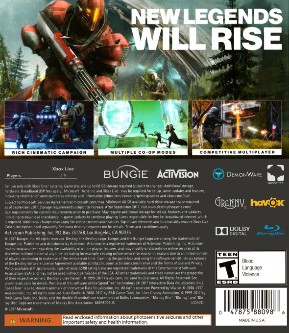 Destiny 2 — box-2D-back (US)