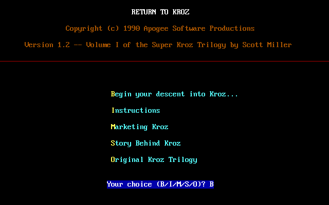 Return to Kroz box art