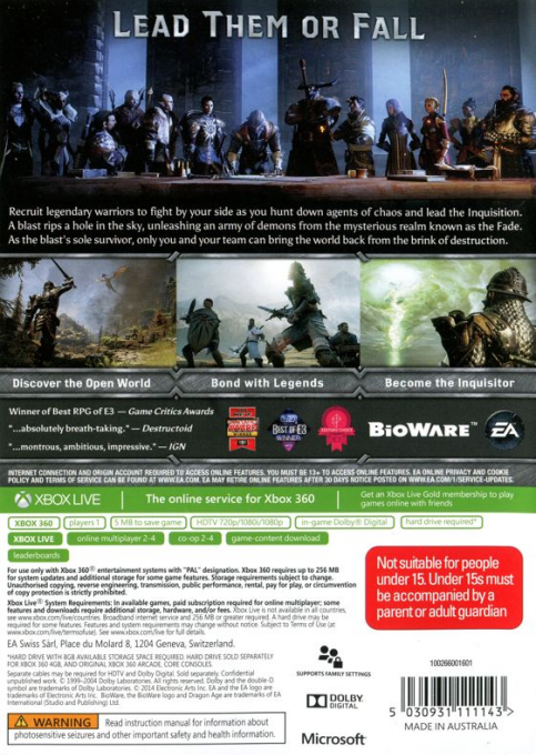 Dragon Age - Inquisition — box-2D-back (AU)