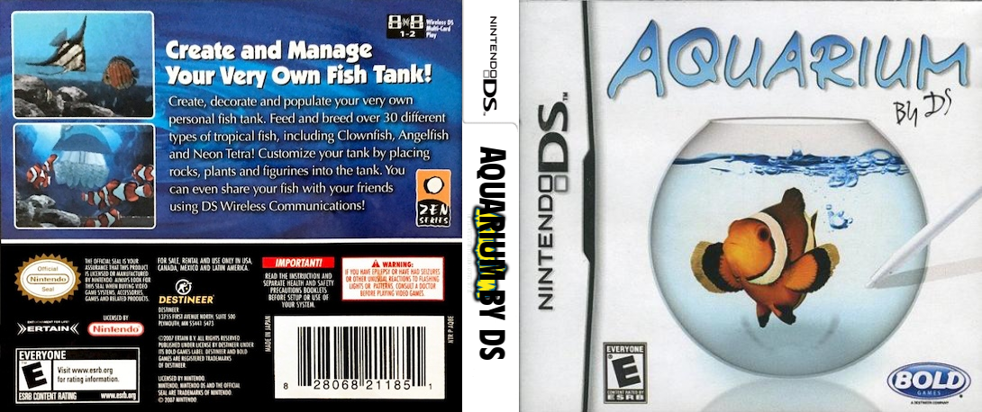Kokoro ga Uruou - Birei Aquarium DS - Tetra, Guppy, Angelfish — box-texture (US)