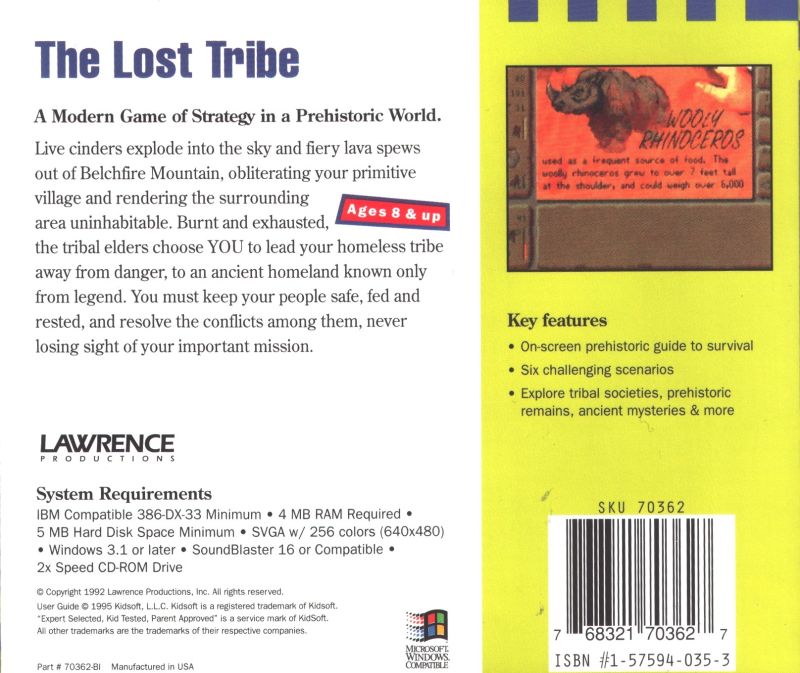Lost Tribe, The — box-2D-back (US)