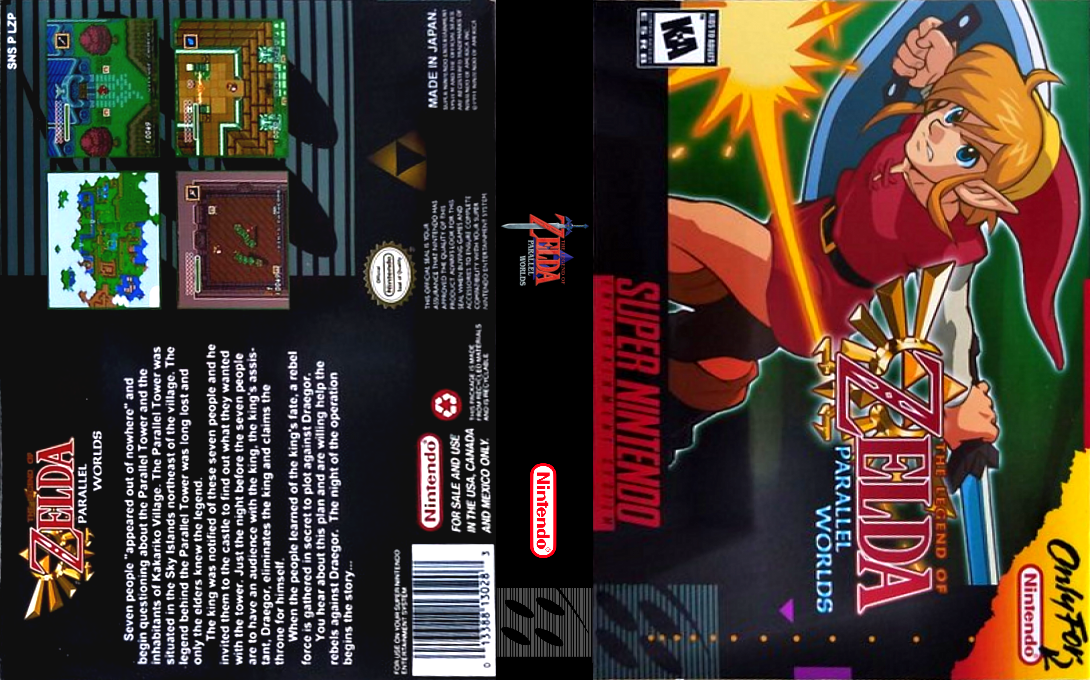 Legend Of Zelda III : Parallel Worlds, The — box-texture (WOR)