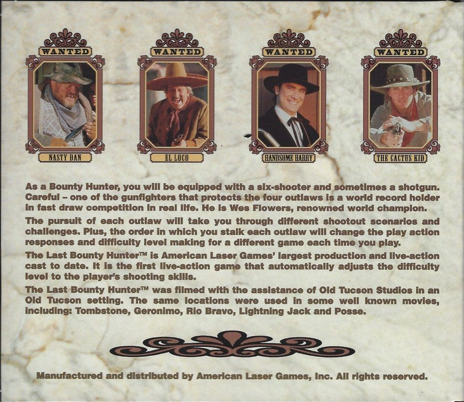 Last Bounty Hunter, The — box-2D-back (CUS)