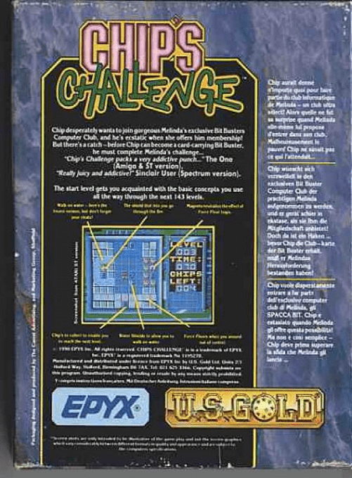Chip's Challenge — box-2D-back (EU)